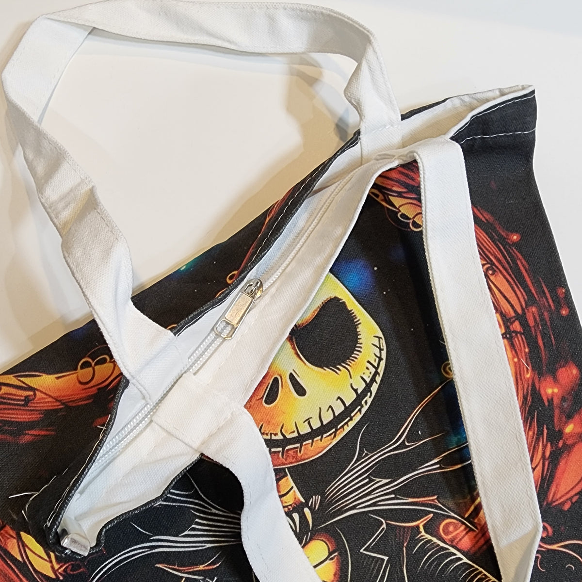 Pumpkin King - Canvas Tote Zipper Closure