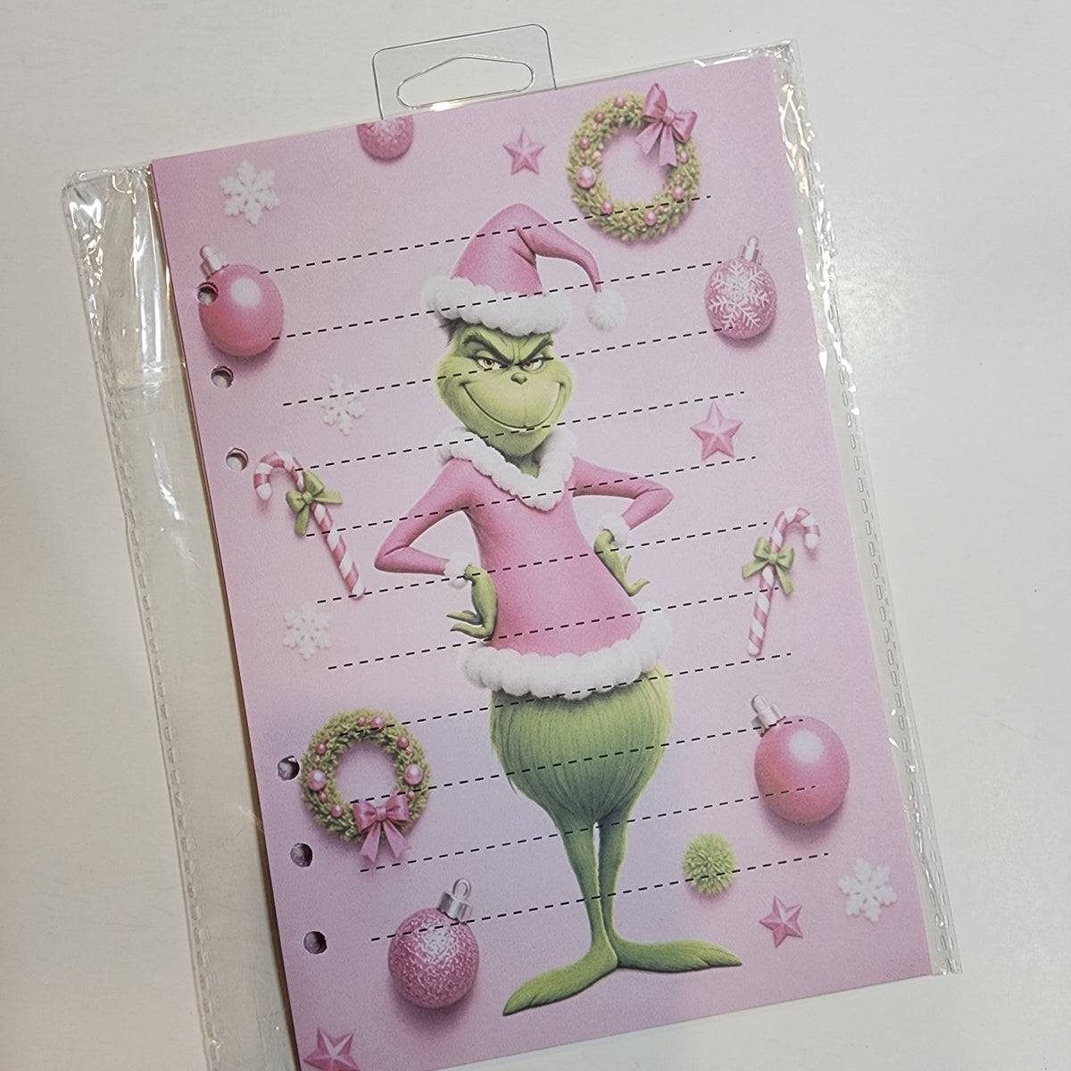 Pink Grinchmas - A5 Refill Paper