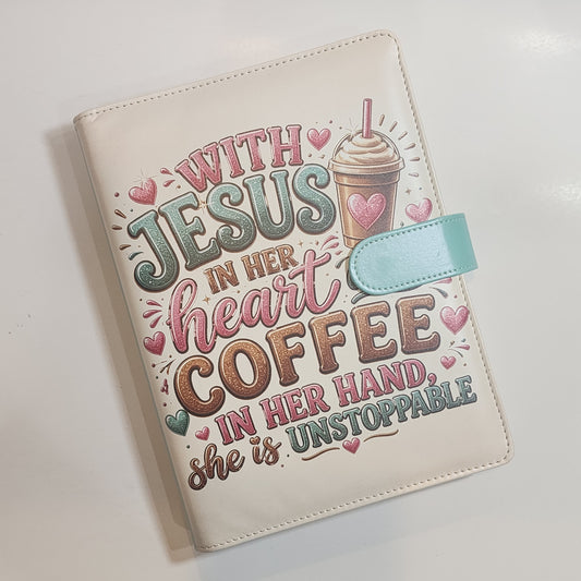 Jesus in Her Heart, Coffee in Her Hand - A5 Binder
