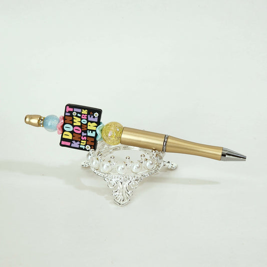 I Don't Know, I Just Work Here Beaded Pen