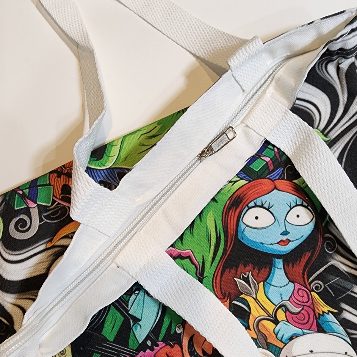 NBC Collage - Canvas Tote Zipper Closure
