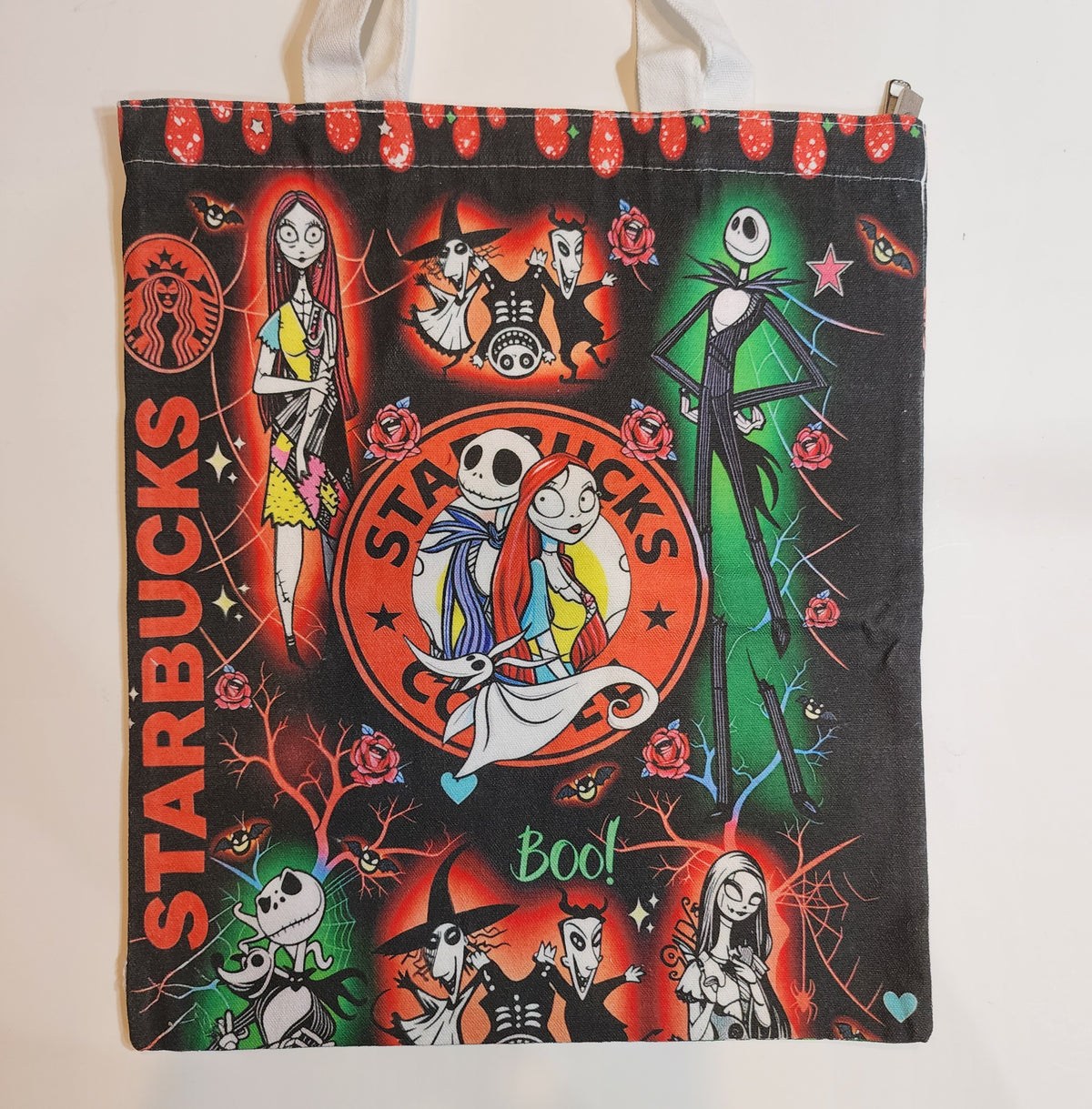 NBC + SBX Collage - Canvas Tote Zipper Closure