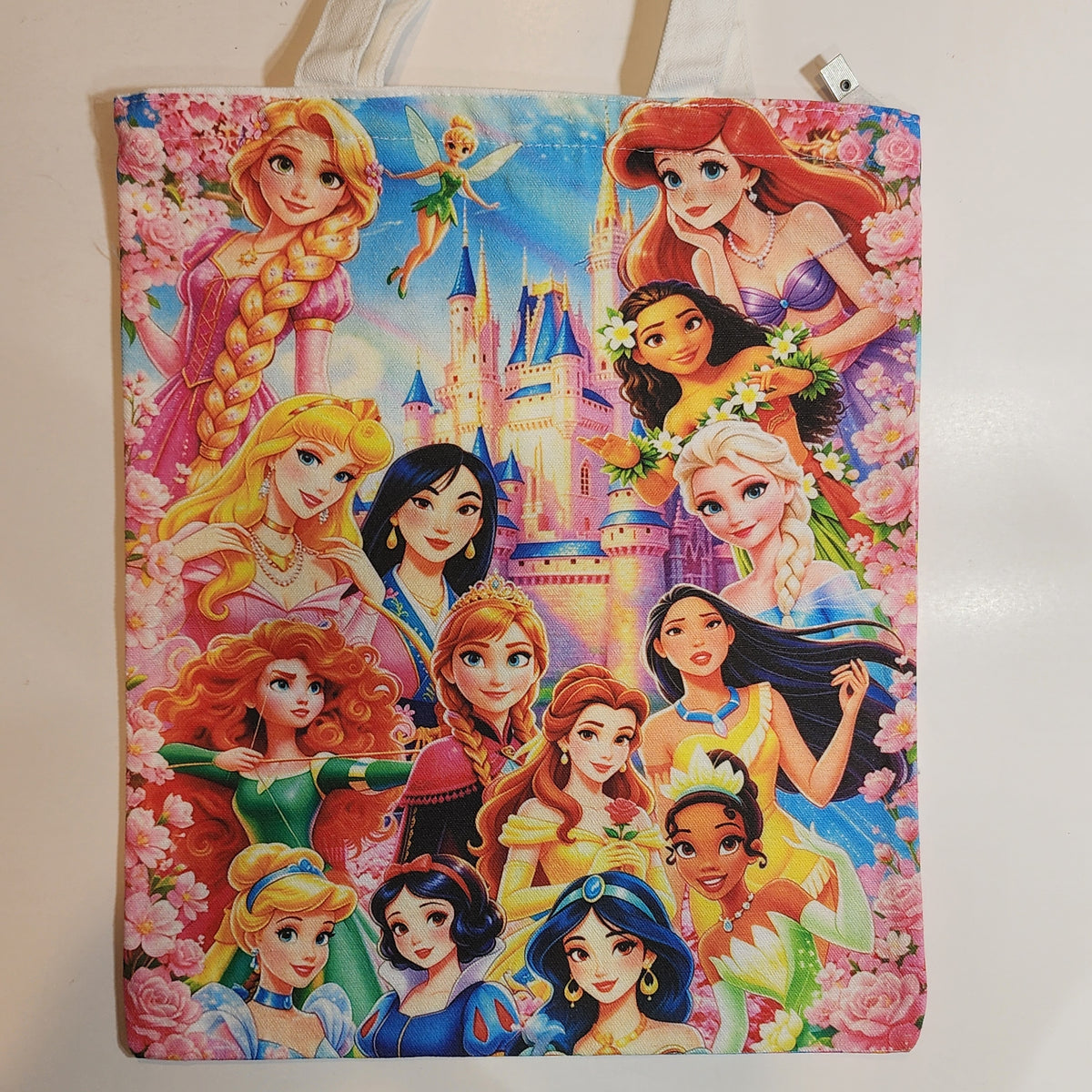 Princesses - Canvas Tote Zipper Closure