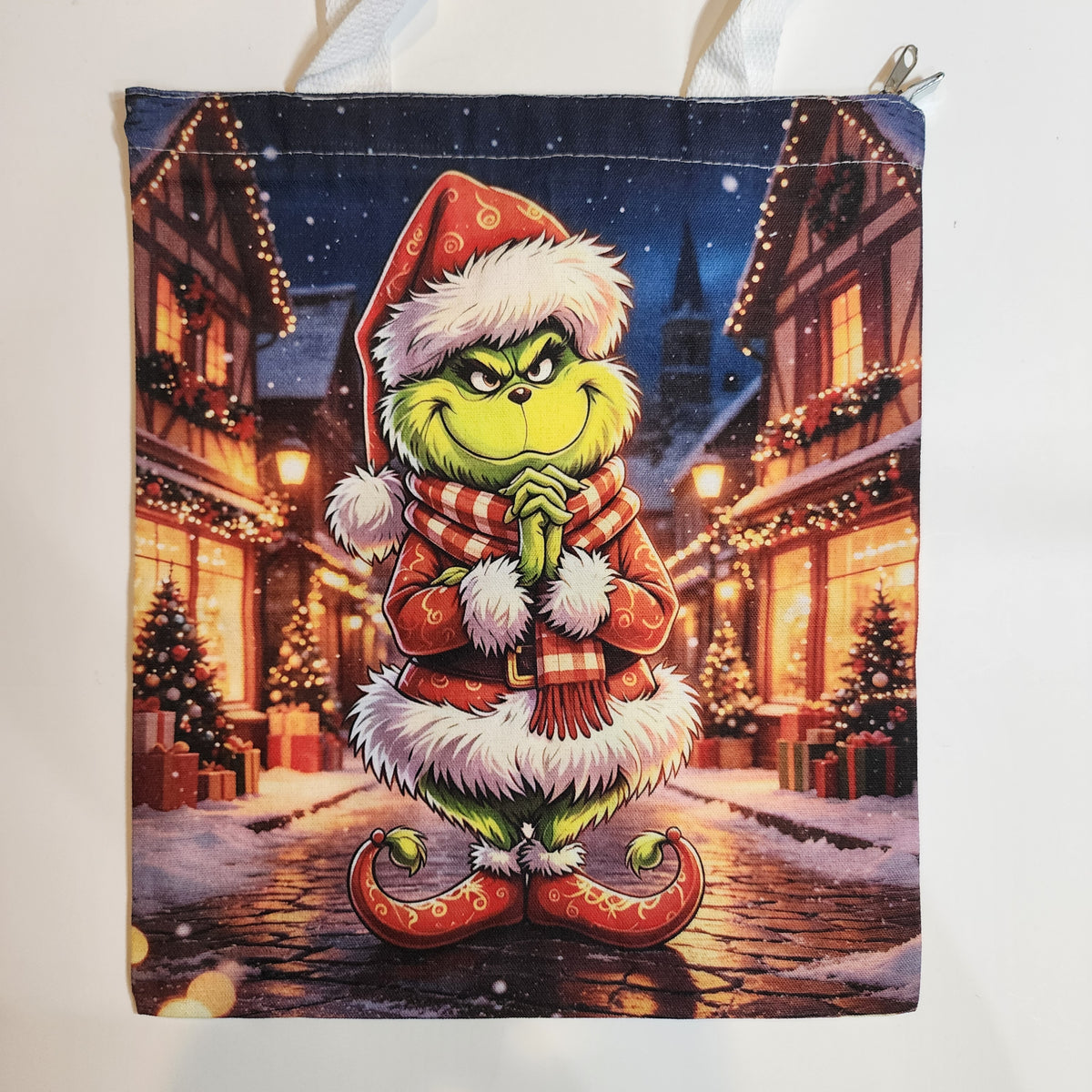 Very Grinchmas - Canvas Tote Zipper Closure