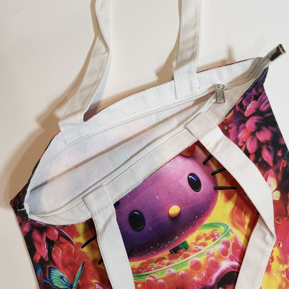 HK Fruity Drink  - Canvas Tote Zipper Closure