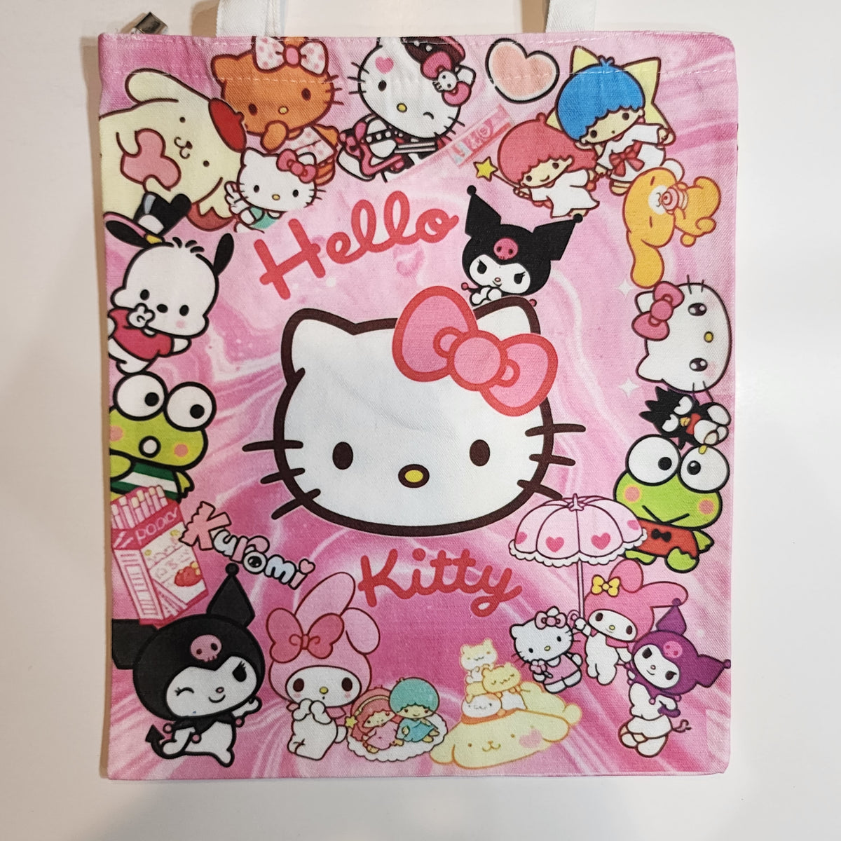 HK & Friends Pink - Canvas Tote Zipper Closure