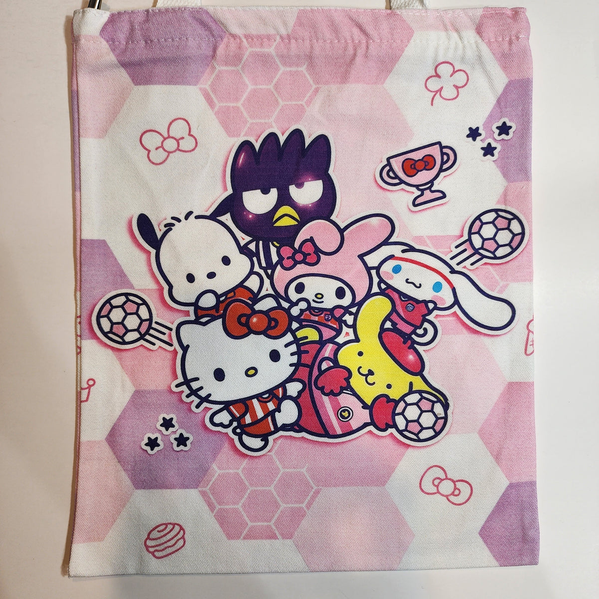 Sanrio Soccer - Canvas Tote Zipper Closure