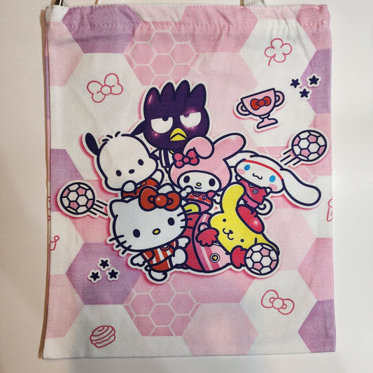 Sanrio Soccer - Canvas Tote Zipper Closure