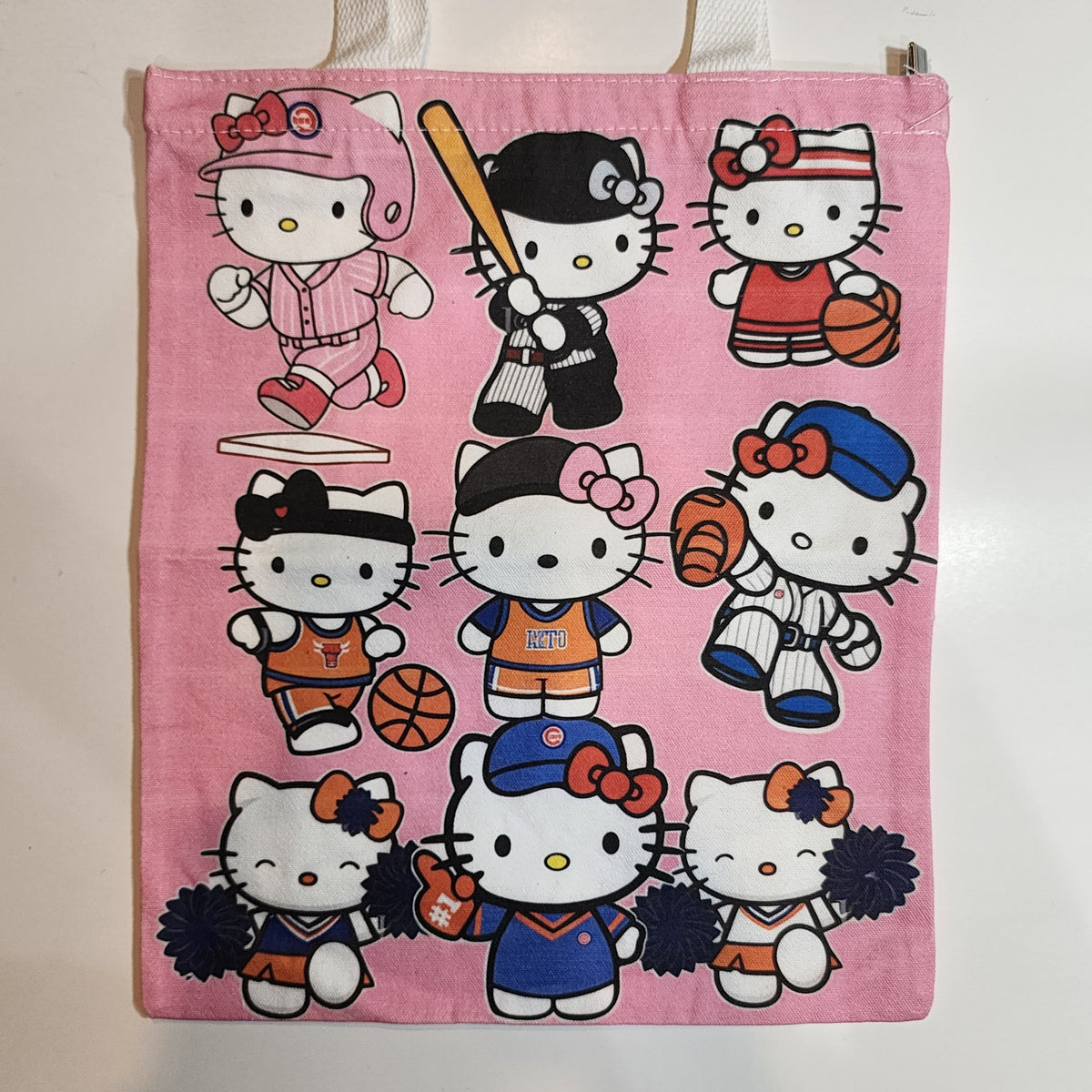 Athletic Hello Kitty - Canvas Tote Zipper Closure