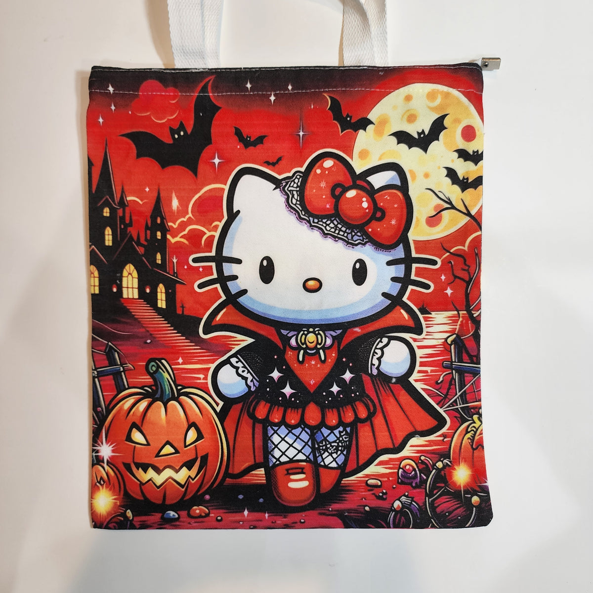 HK Vampi - Canvas Tote Zipper Closure