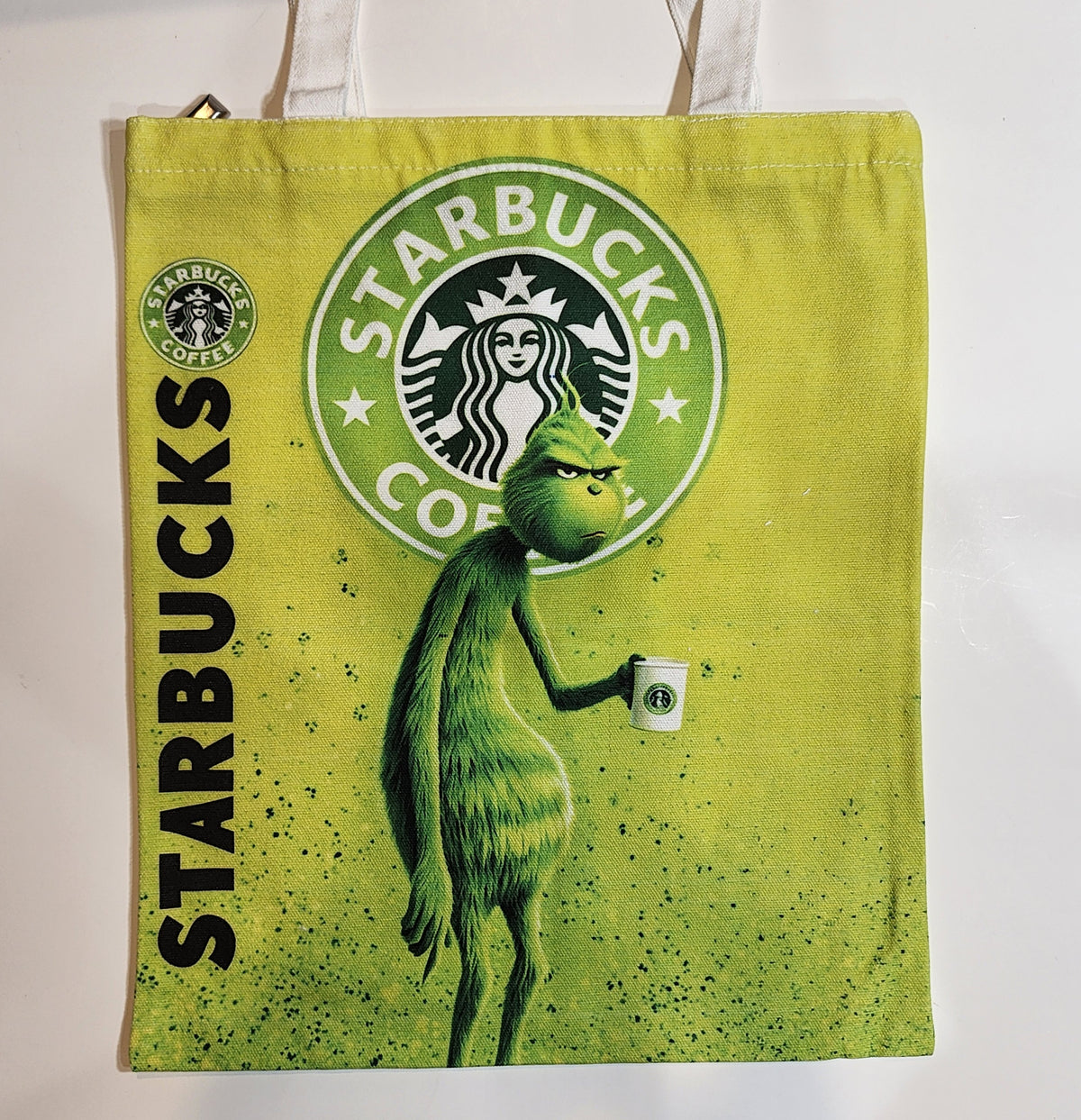 SBX + Grinch - Canvas Tote Zipper Closure