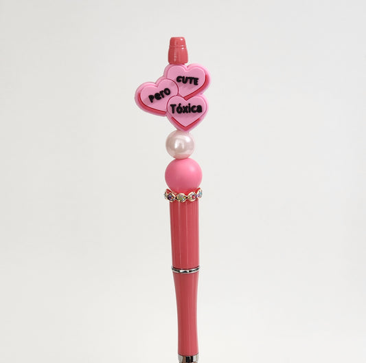 Cute Pero Tóxica Beaded Pen