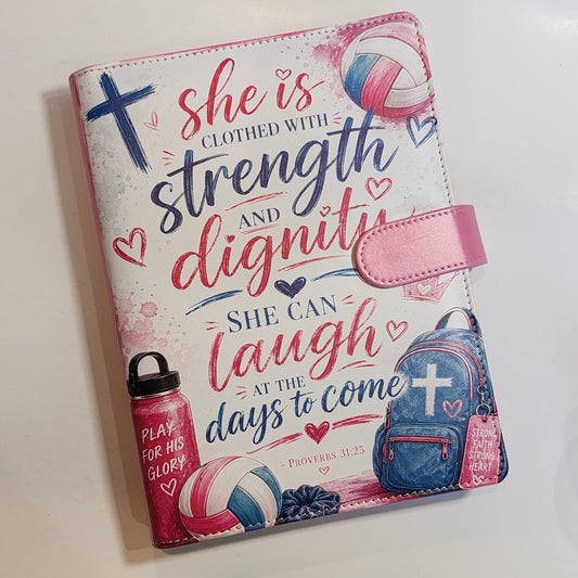Clothed with Strength Proverbs 31:25 - A5 Binder