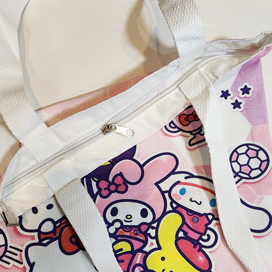 Sanrio Soccer - Canvas Tote Zipper Closure