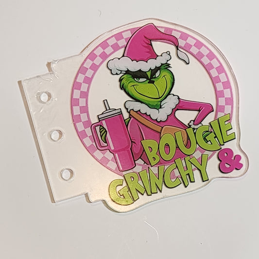 Bougie Grinchy Bindermark (Acrylic Bookmark)
