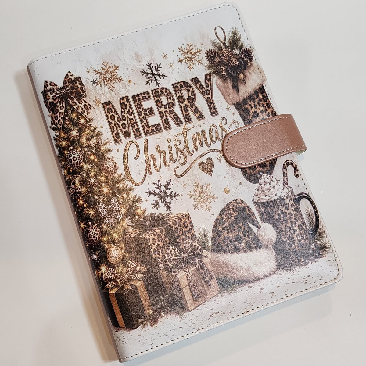 Merry Christmas Cougar Print - A5 Binder