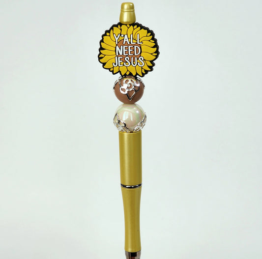 Y'all Need Jesus Beaded Pen