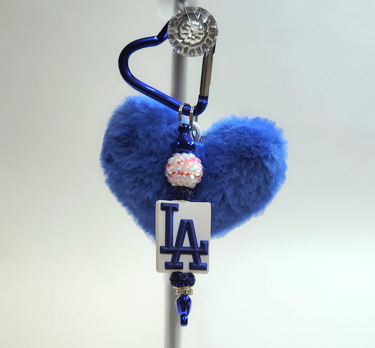 I Fluffy Heart LA Keychain