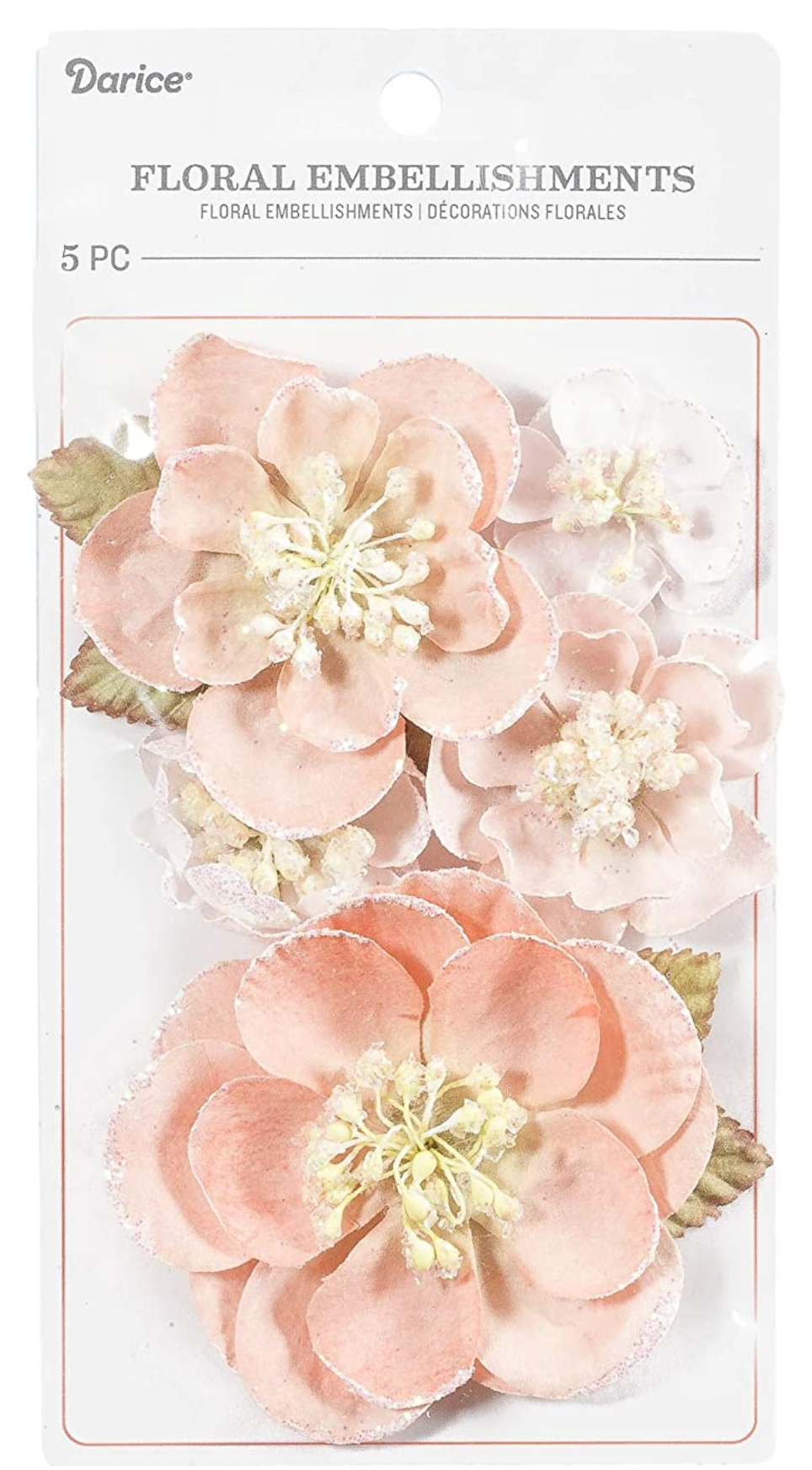 Darice Tatiana Floral Embellishment: Coral