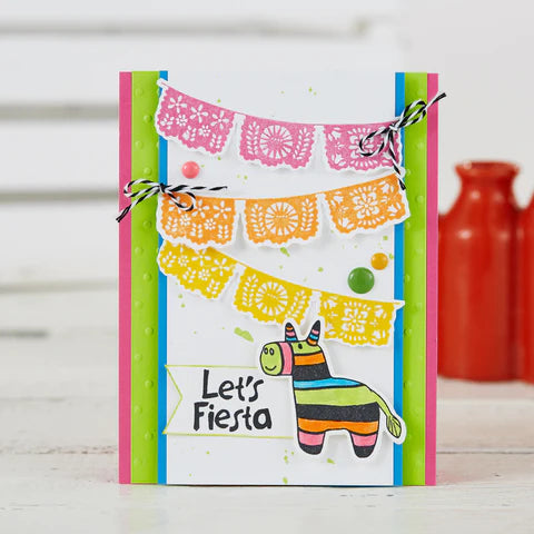 Let's Fiesta Rubber Cling Stamp
